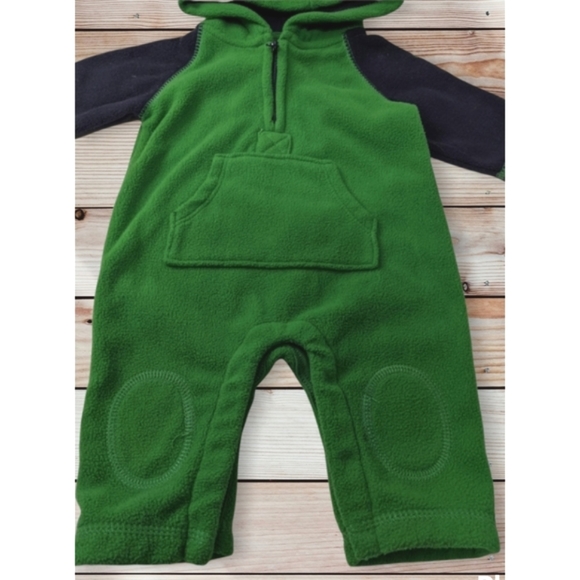 Baby Gap Romper Hooded Fleece Bodysuit Size 0-3 Mos - Picture 5 of 9